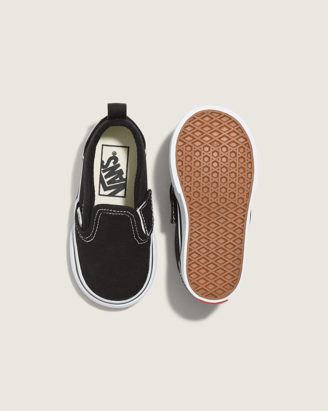 Vans Toddler Slip-On V Canvas Black/True White Shoes
