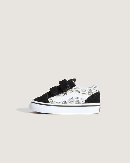 Vans Toddler Old Skool V Shoe in Black / White