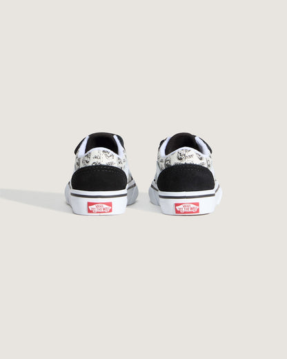 Vans Toddler Old Skool V Shoe in Black / White