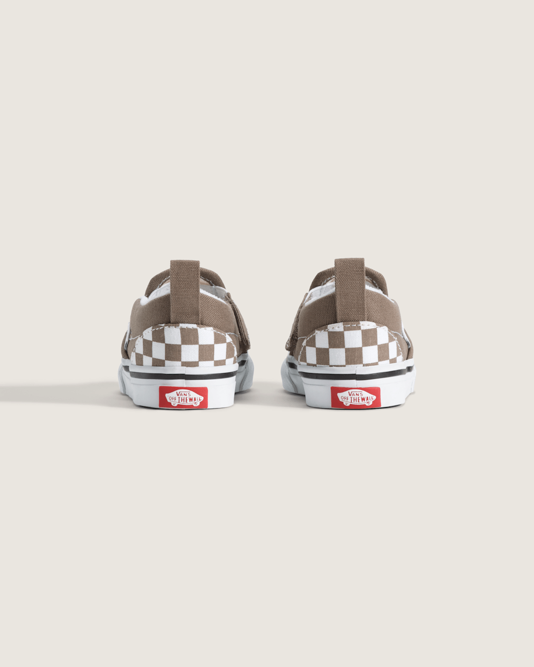 Vans Toddler Slip-On V Checkerboard Shoe in Checkerboard Walnut Brown
