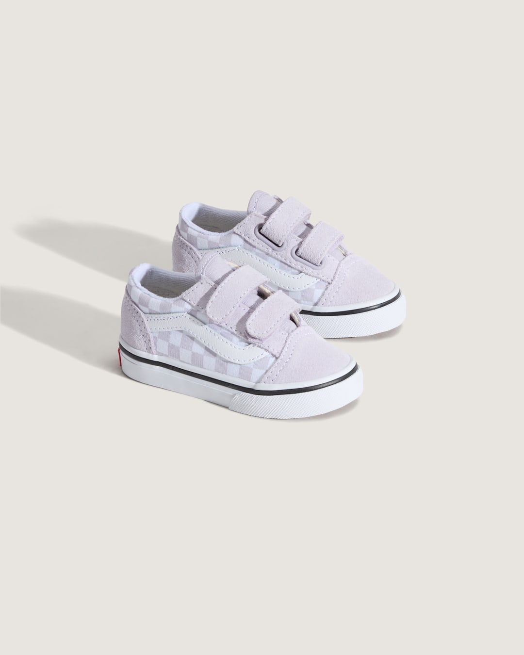 Vans Toddler Old Skool V Checkerboard Shoe in Checkerboard Lilac Mist Purple