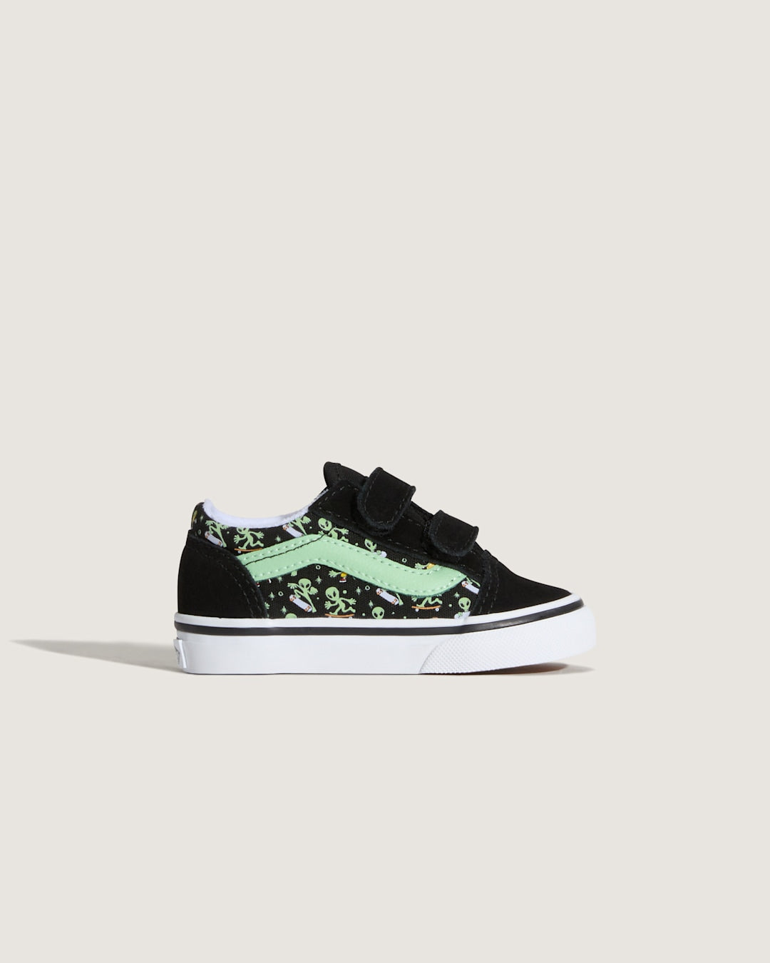 Vans Toddler Old Skool V Shoe in Black / Green