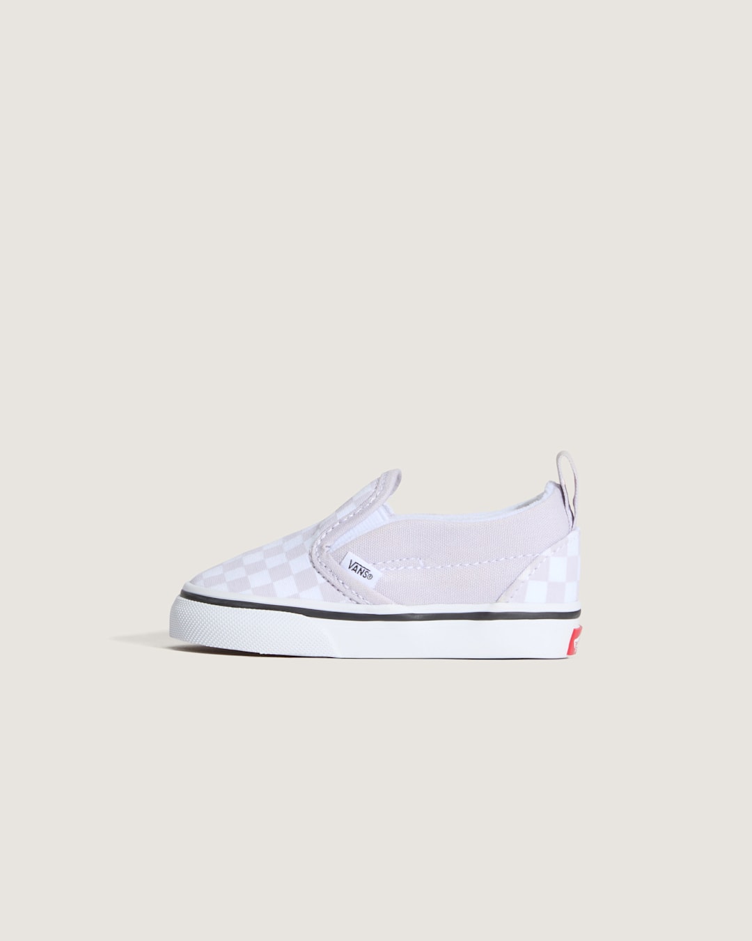 Vans Toddler Classic Slip-On V Checkerboard Shoe in Checkerboard Lilac Mist Purple