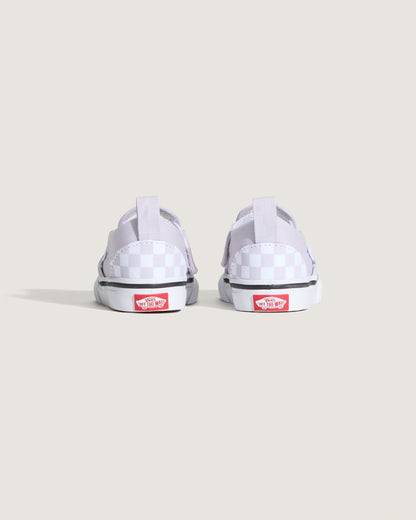 Vans Toddler Classic Slip-On V Checkerboard Shoe in Checkerboard Lilac Mist Purple