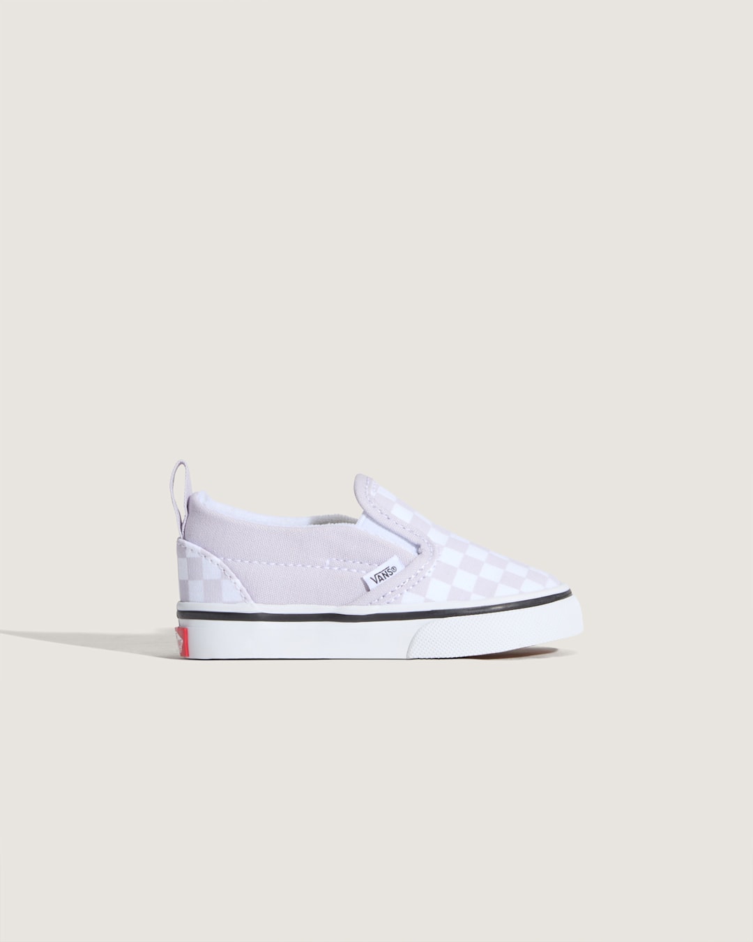 Vans Toddler Classic Slip-On V Checkerboard Shoe in Checkerboard Lilac Mist Purple