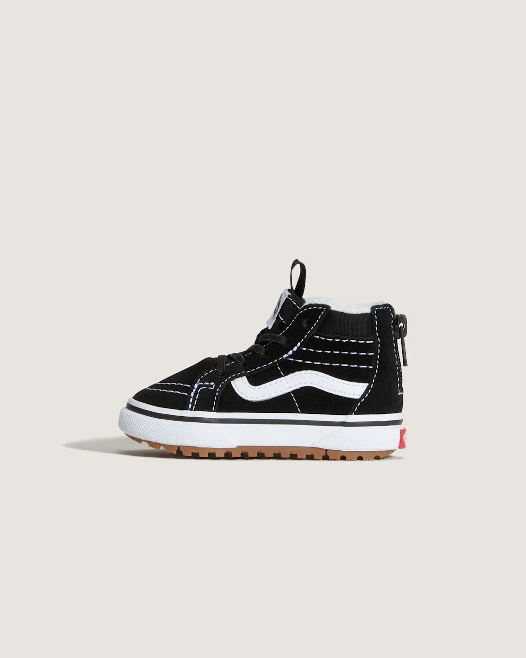 Vans Toddler Sk8-Hi Zip Water Resistant Shoe in Black / White