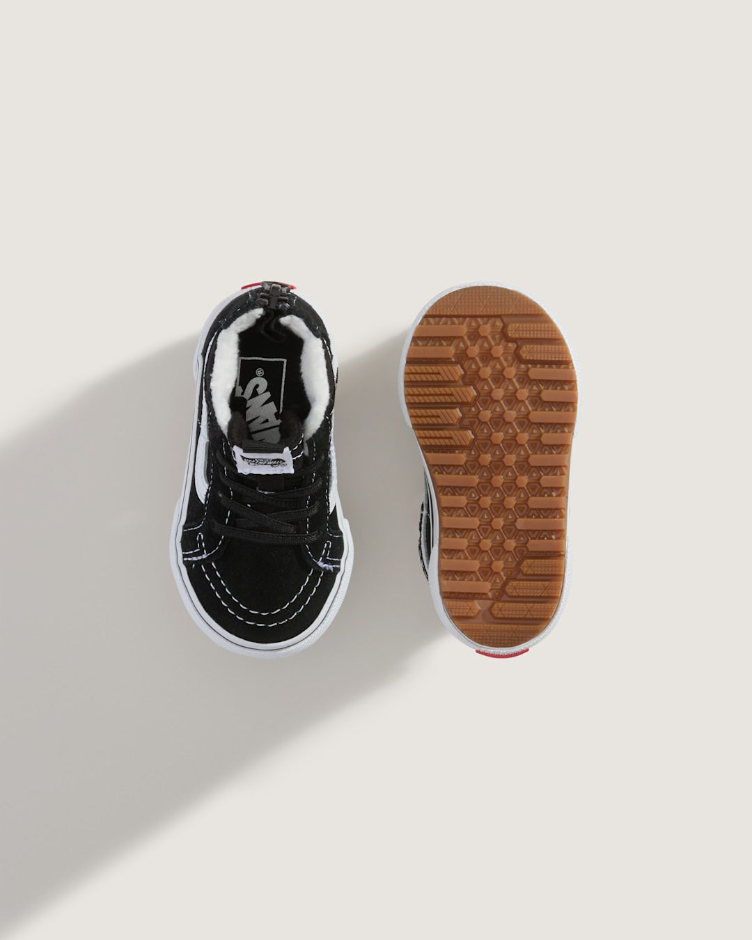 Vans Toddler Sk8-Hi Zip Water Resistant Shoe in Black / White