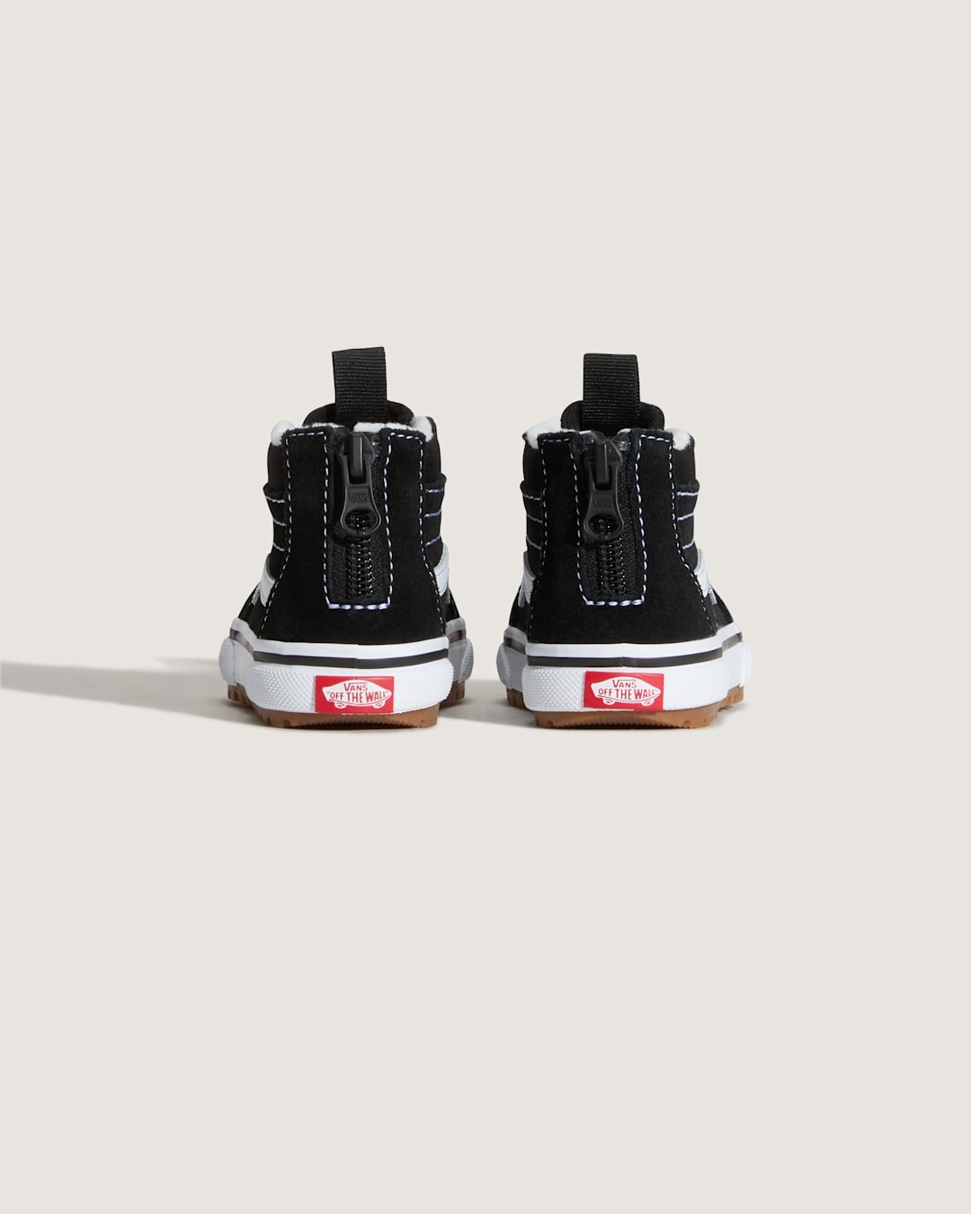 Vans Toddler Sk8-Hi Zip Water Resistant Shoe in Black / White