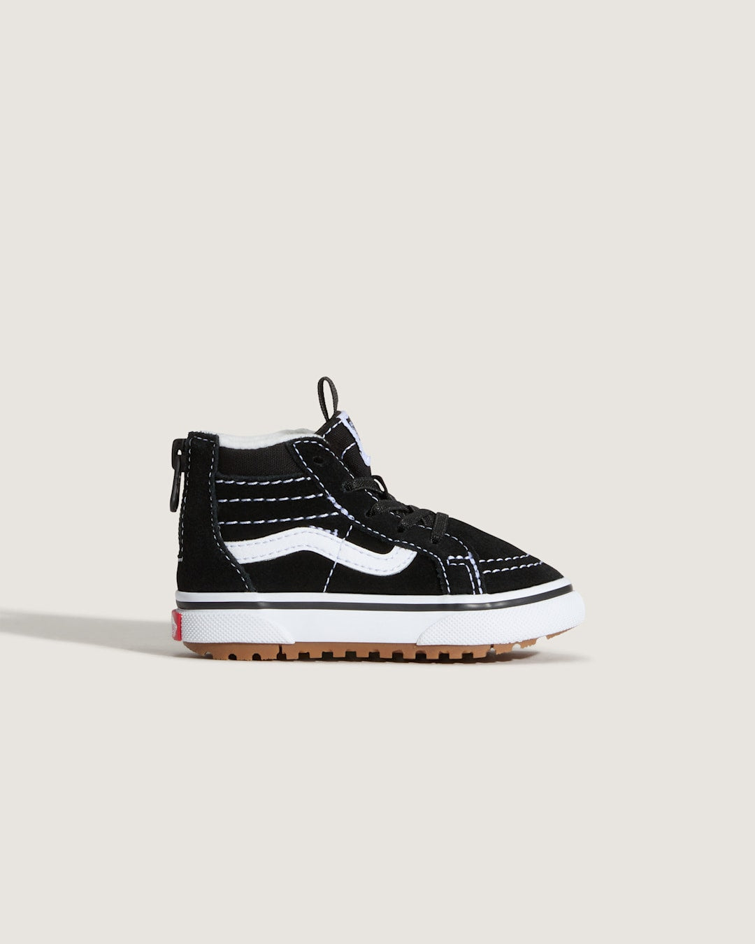 Vans Toddler Sk8-Hi Zip Water Resistant Shoe in Black / White