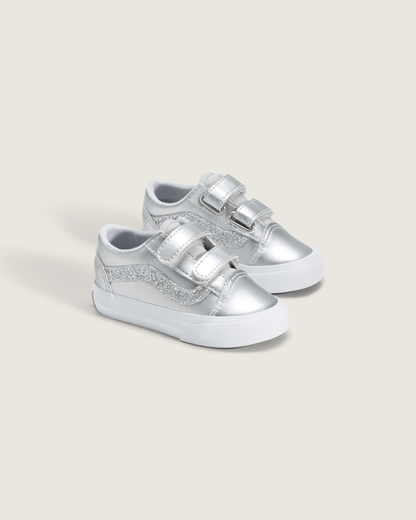 Vans Toddler Old Skool V Shoe in Dazzled Lunar Rock Grey