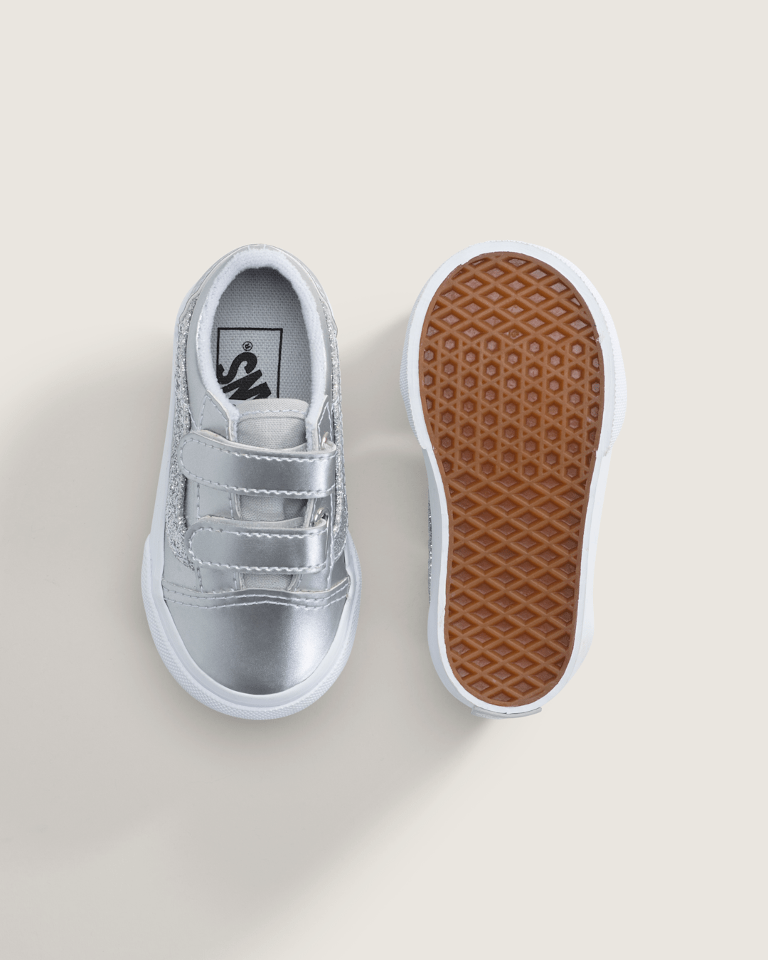 Vans Toddler Old Skool V Shoe in Dazzled Lunar Rock Grey