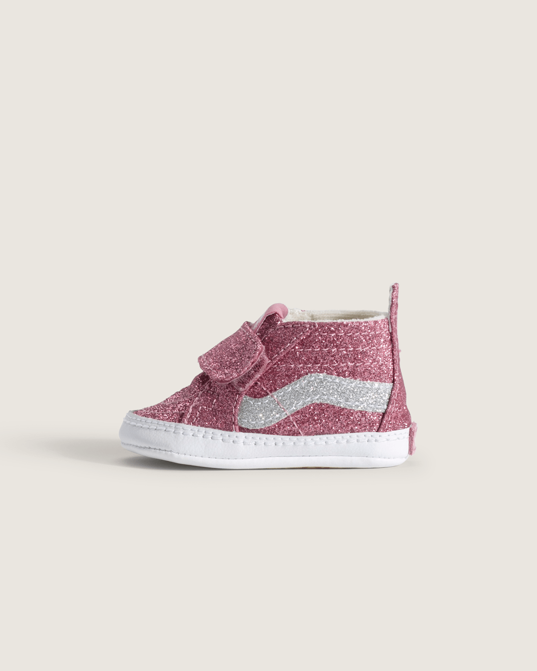 Vans Infant SK8-Hi Crib Shoe in Glitter Dawn Pink