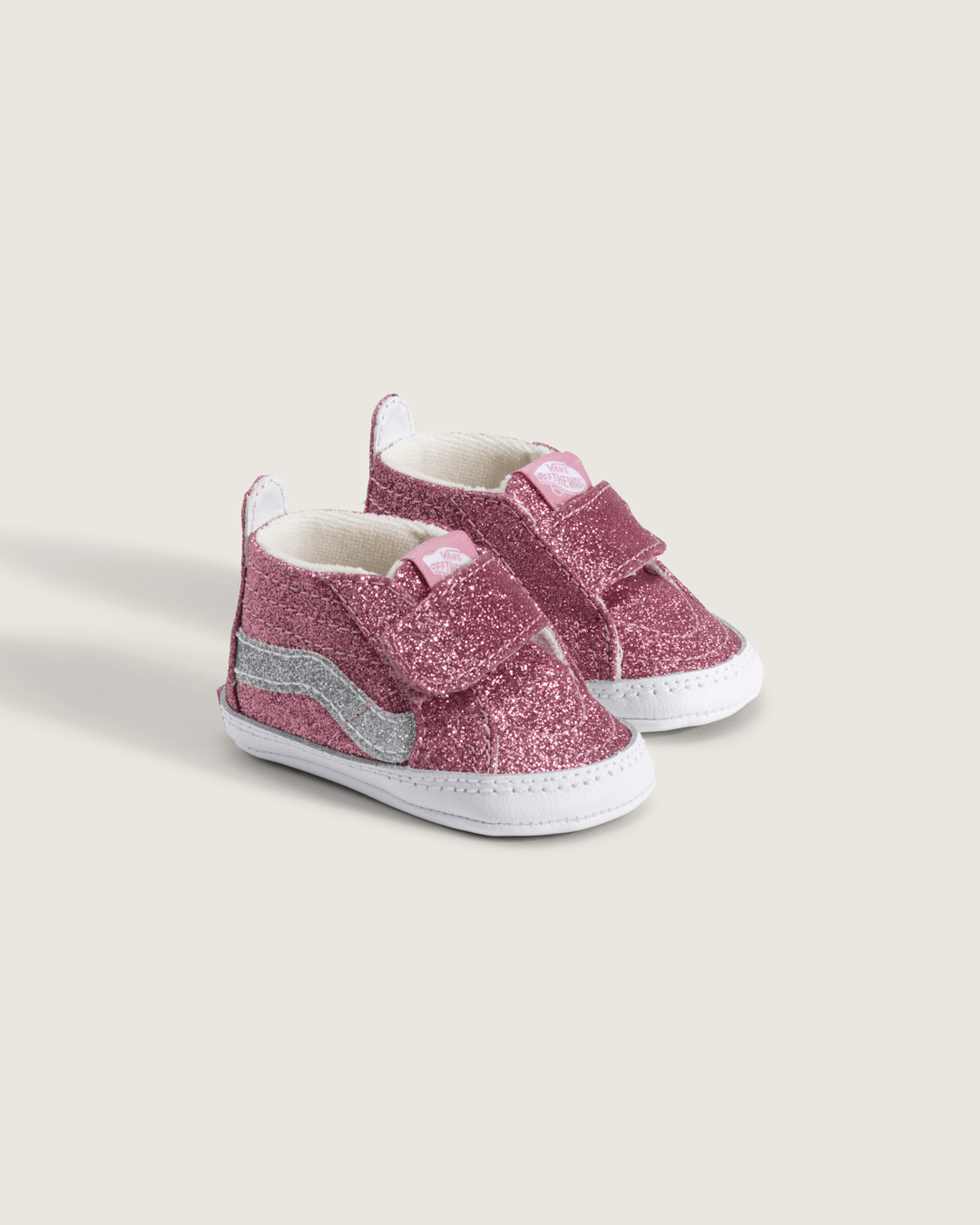 Vans Infant SK8-Hi Crib Shoe in Glitter Dawn Pink