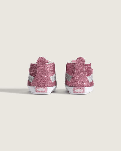 Vans Infant SK8-Hi Crib Shoe in Glitter Dawn Pink