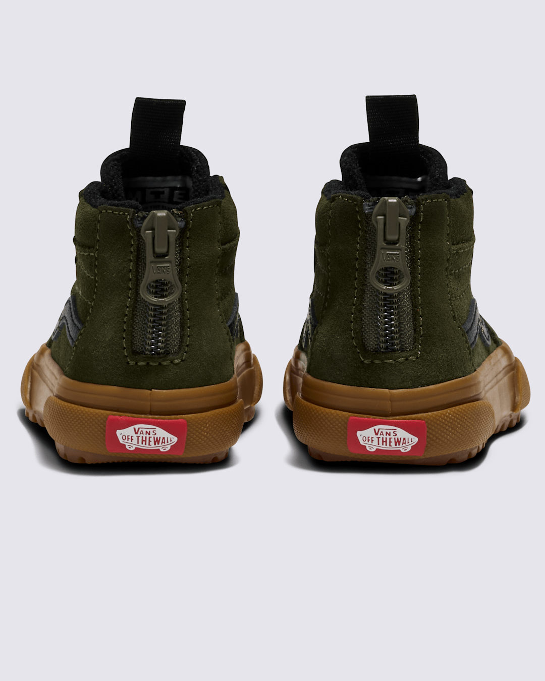 Vans Toddler Sk8-Hi Zip Gum Shoe in Grape Leaf Green / Gum