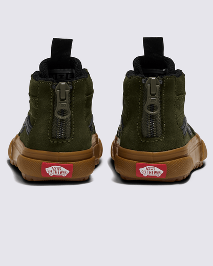 Vans Toddler Sk8-Hi Zip Gum Shoe in Grape Leaf Green / Gum