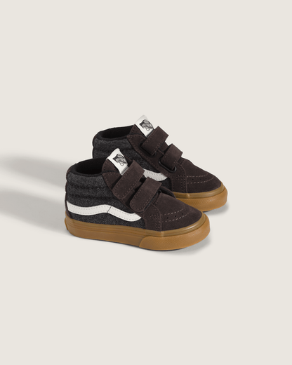 Vans Toddler Sk8-Mid V Shoe in Black