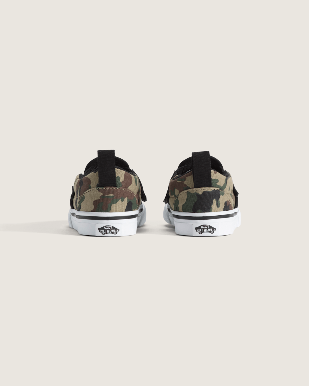 Vans Toddler Classic Slip-On V Shoe in Camo Black / Green
