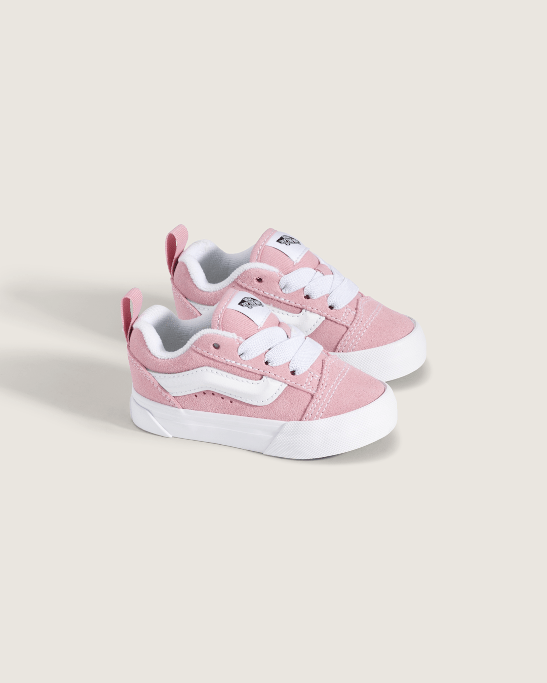 Vans Toddler Knu Skool Shoe in Dawn Pink / True White