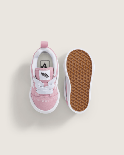 Vans Toddler Knu Skool Shoe in Dawn Pink / True White