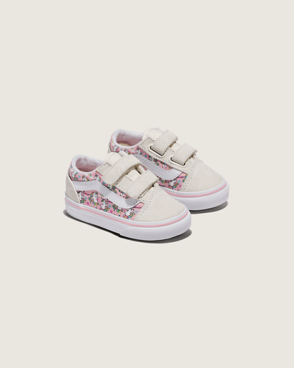 Vans Toddler Old Skool V Unicorn Shoe in Unicorn White / Pink