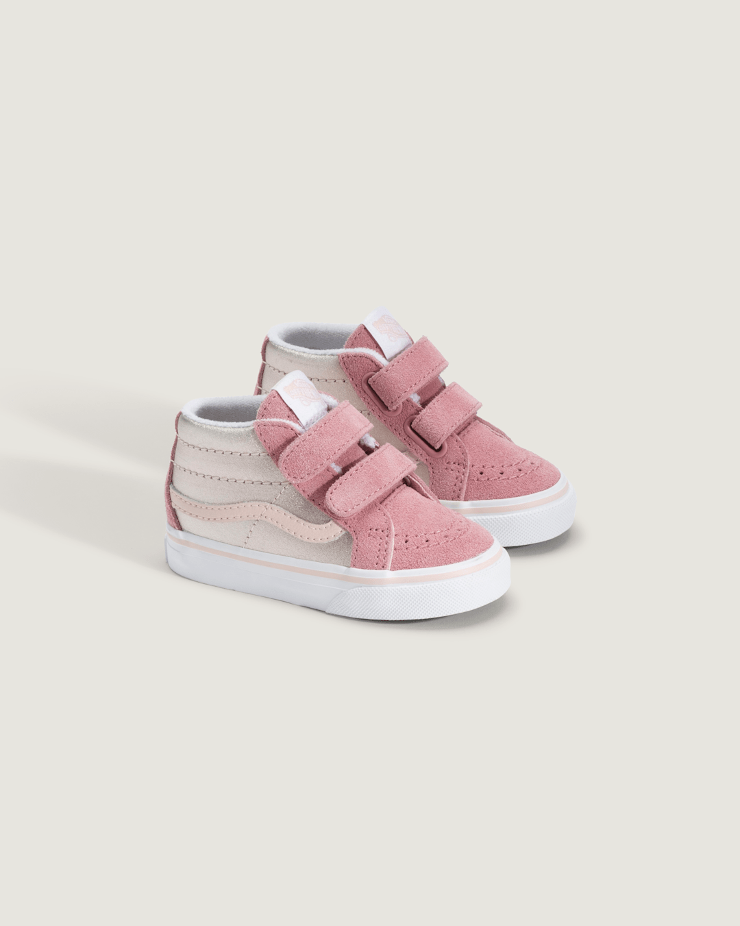 Vans Toddler Sk8-Mid Reissue V Shoe in Metallic Pop Pink