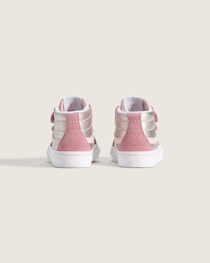 Vans Toddler Sk8-Mid Reissue V Shoe in Metallic Pop Pink