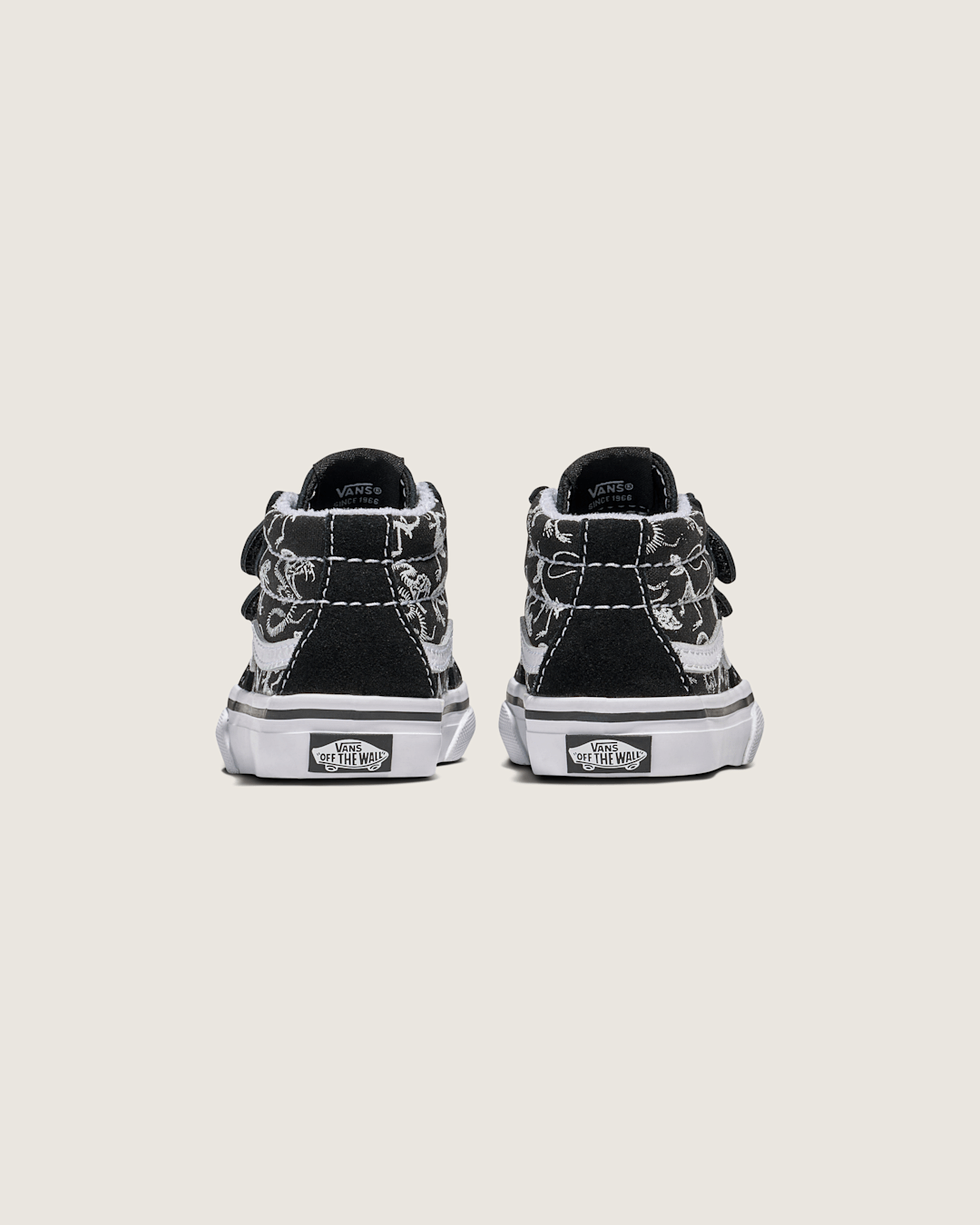 Vans Toddler Sk8-Mid Reissue V Skeletons Shoe in Black