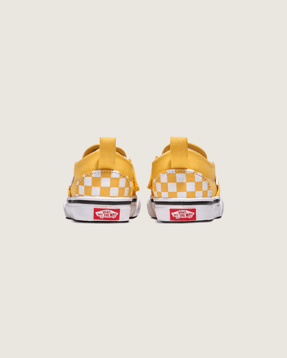 Vans Toddler Classic Slip-On V Checkerboard Shoe in Banana Cream Yellow / White