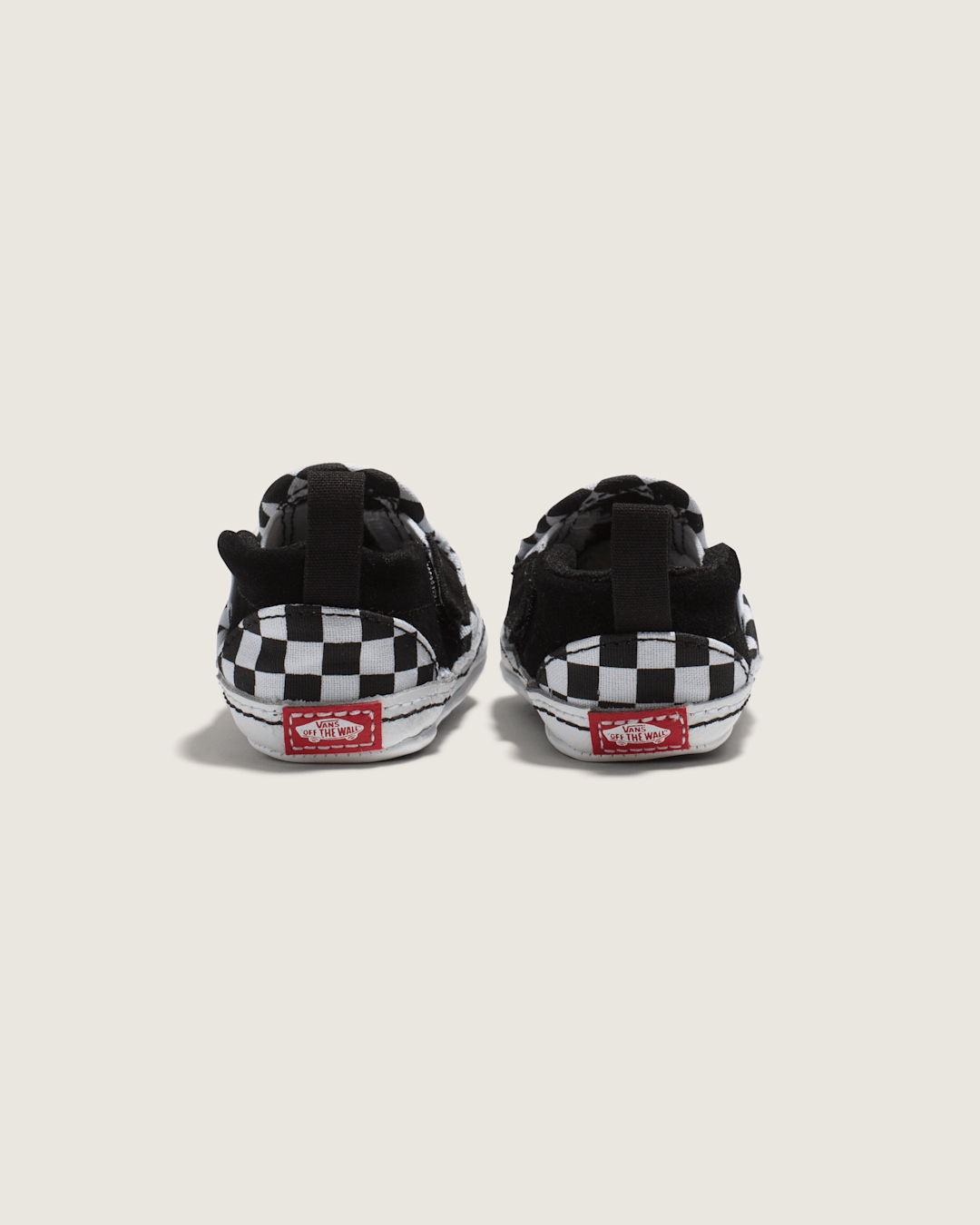 Vans Infant Slip-On V Crib Checkerboard Shoe in Checkerboard Black / True White