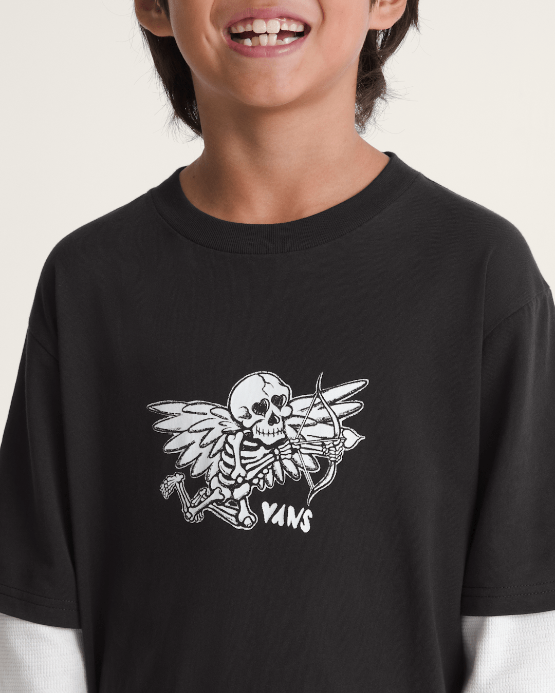 Vans Kids Love Struck Thermal Twofer in Black