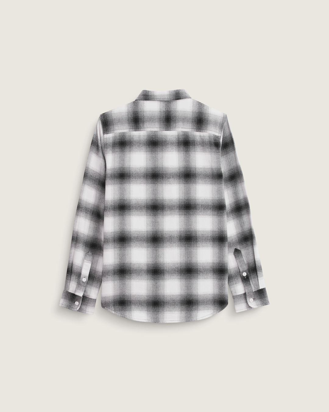 Vans Kids Lawson Plaid Flannel Shirt in Marshmallow White / Black