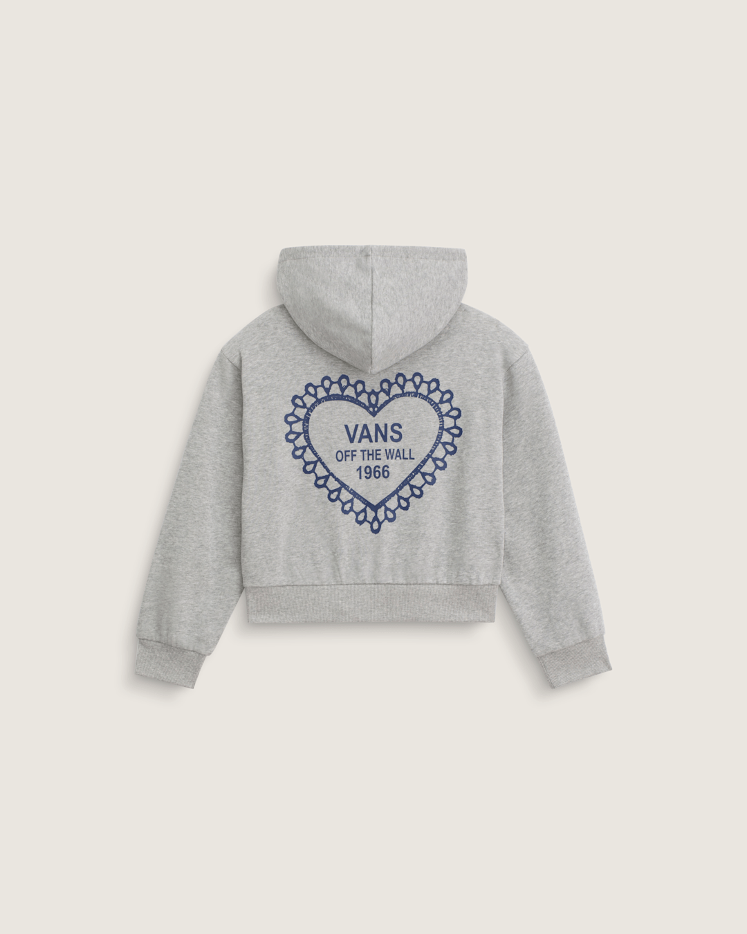 Vans Kids Lacey Daze Retro Zip Hoodie in Cement Heather Grey