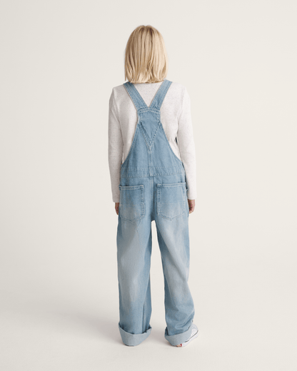 Vans Kids Sirelle Denim Overalls in Stonewash Blue