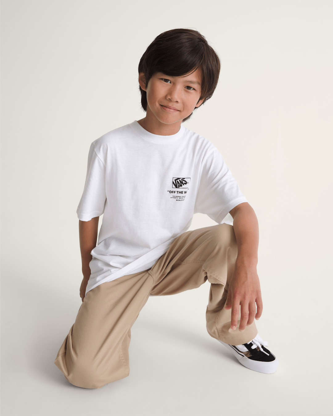 Vans Kids Stacked Hi T-Shirt in White