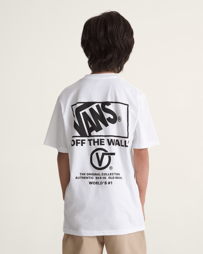 Vans Kids Stacked Hi T-Shirt in White