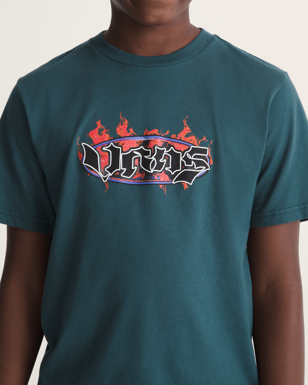 Vans Kids Night Spark T-Shirt in Mossy Olive Green