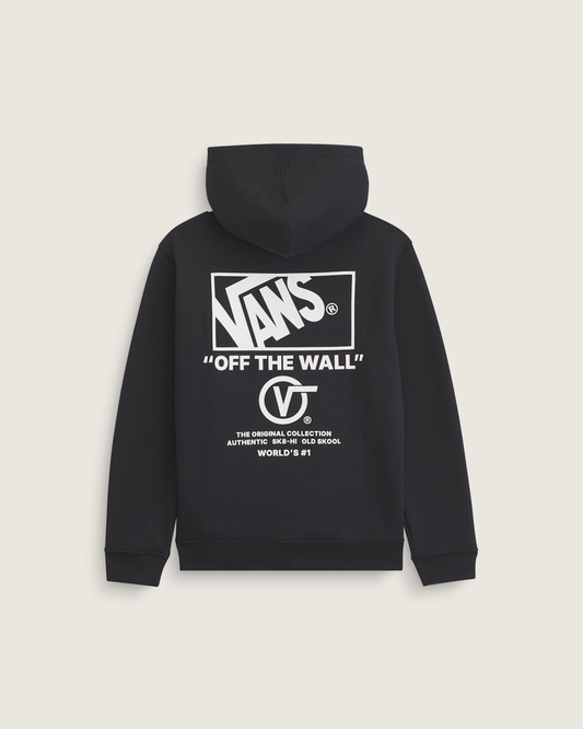 Vans Kids Stacked Hi Pullover Hoodie in Black / White