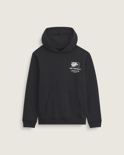 Vans Kids Stacked Hi Pullover Hoodie in Black / White