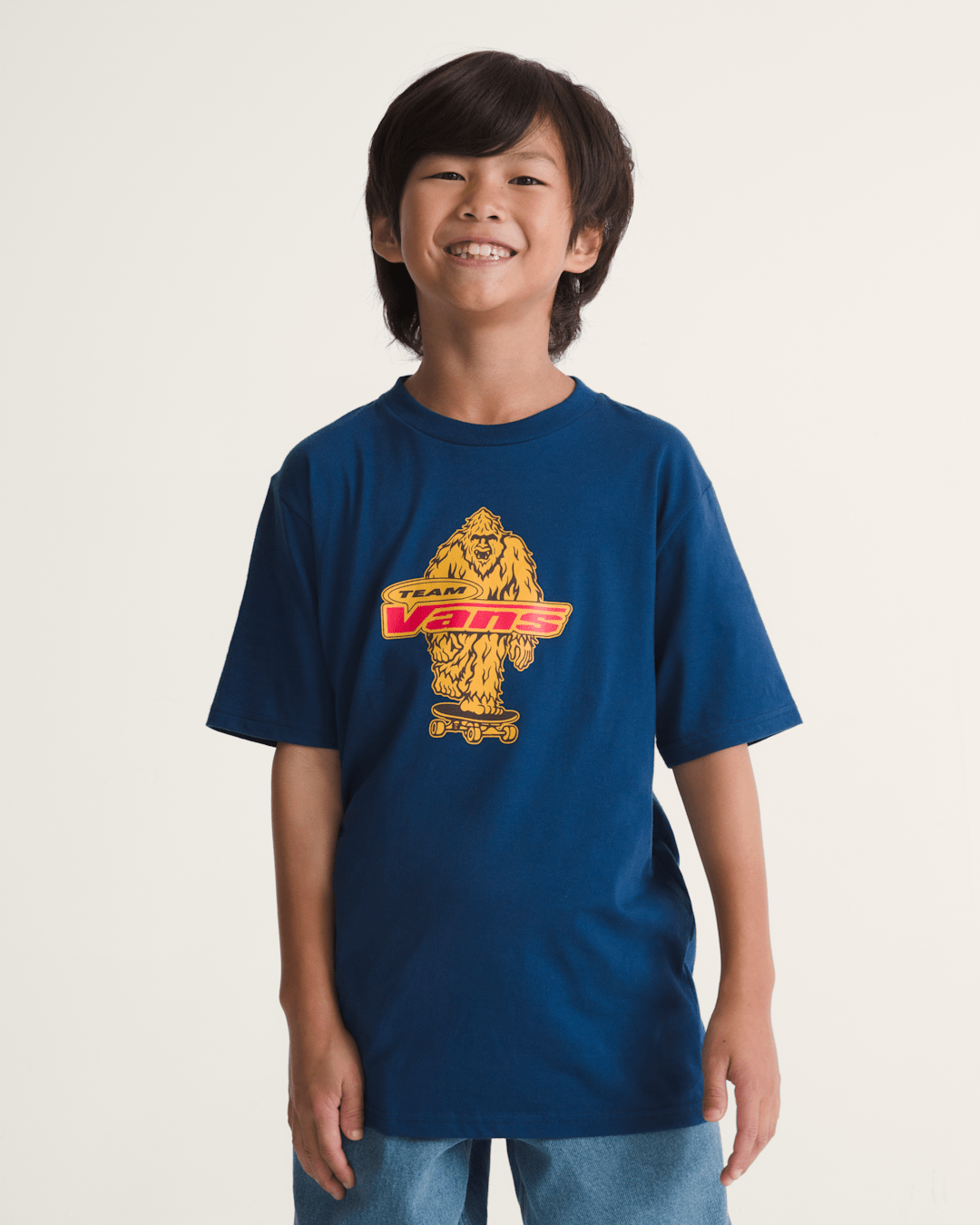 Vans Kids Big Push T-Shirt in Deep Indigo Blue