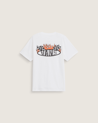 Vans Kids Racing Flames T-Shirt in White