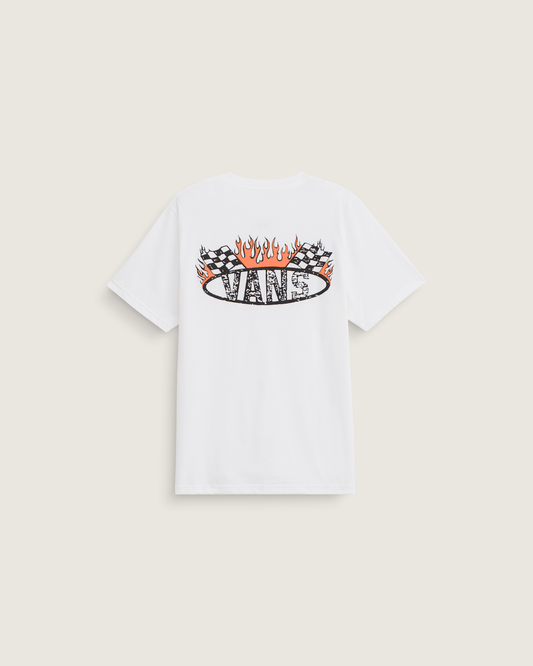 Vans Kids Racing Flames T-Shirt in White