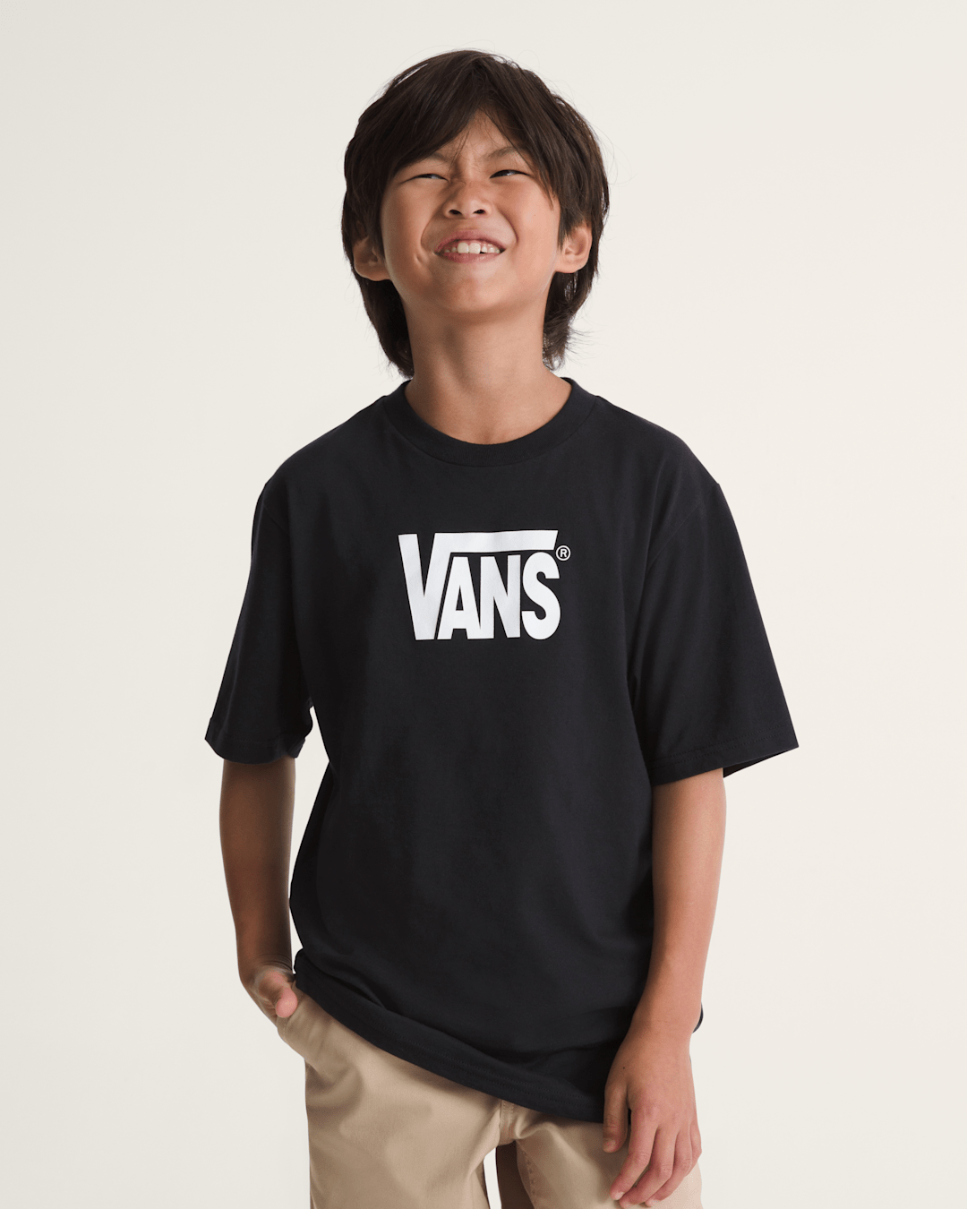 Vans Kids Stretch Logo T-Shirt in Black