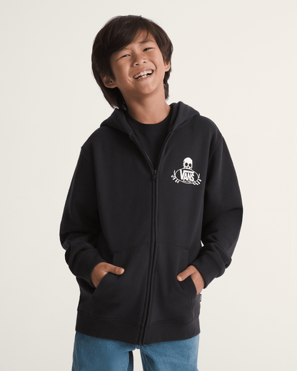 Vans Kids Framework Zip Hoodie in Black