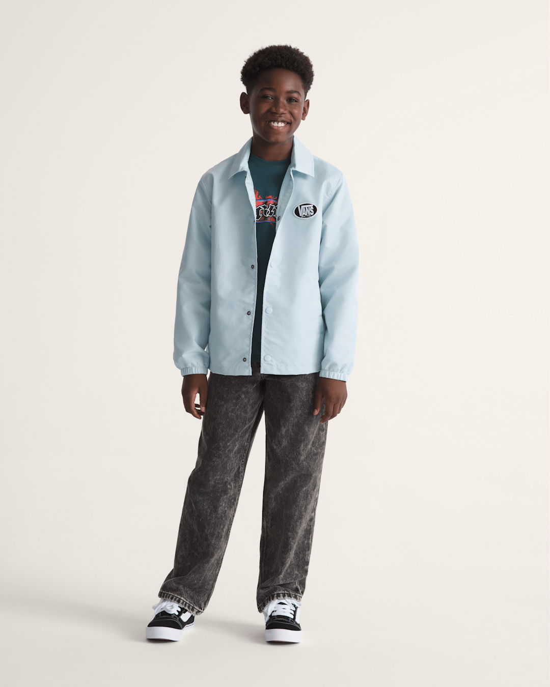 Vans Kids Torrey Coaches Jacket in Dawn Mist Blue