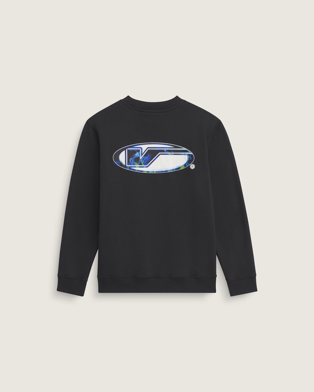 Vans Kids Bevel Flame Crew Sweatshirt in Black