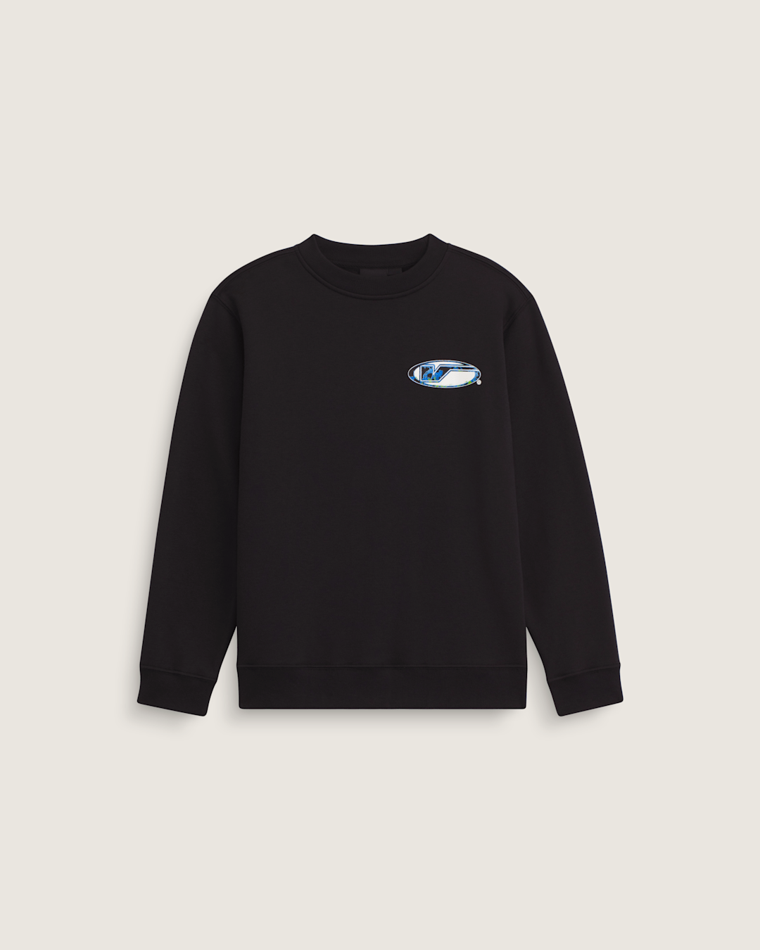 Vans Kids Bevel Flame Crew Sweatshirt in Black