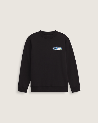 Vans Kids Bevel Flame Crew Sweatshirt in Black