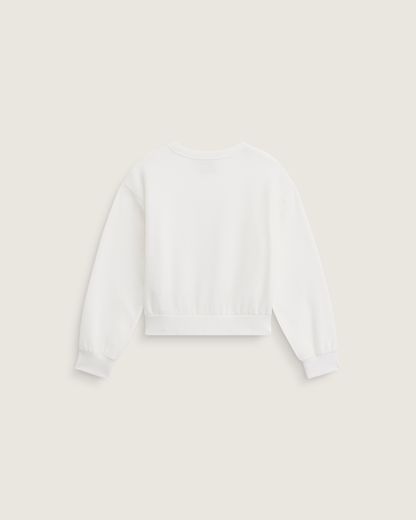 Vans Kids Flow Field Crew Sweatshirt in Marshmallow White