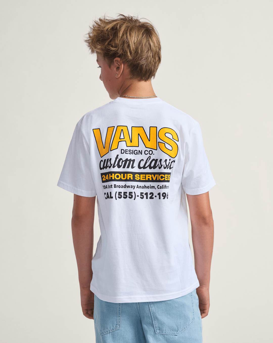 Vans Kids Shop Front T-Shirt in White